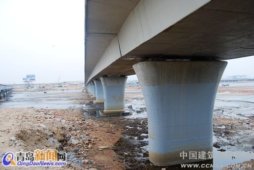 跨海大橋的建成將使青島老港、油港、前灣港連為一個整體